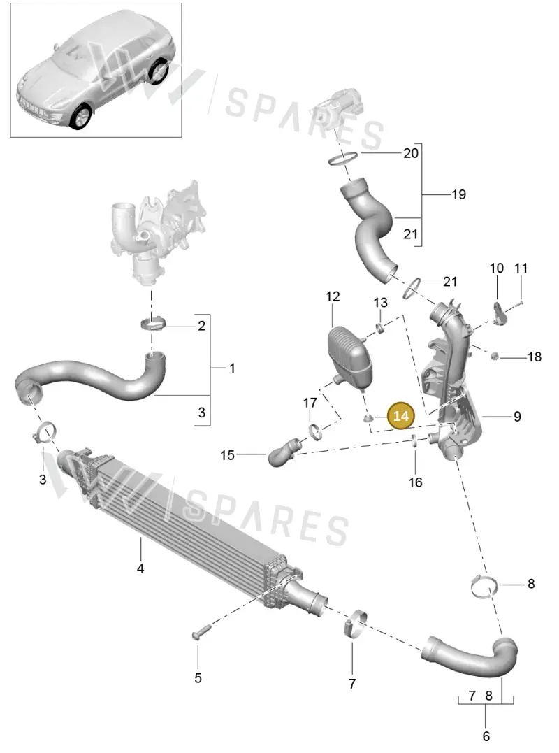 058145824A — Porsche Macan GTS (2013-2018) diagram p44107076, position 14