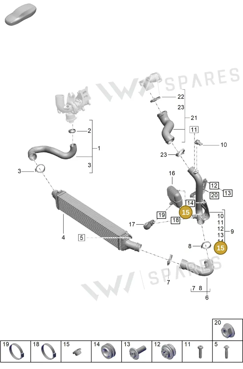 058145824A — Porsche Macan R4 TFSI (2018-) diagram p52000024, position 15