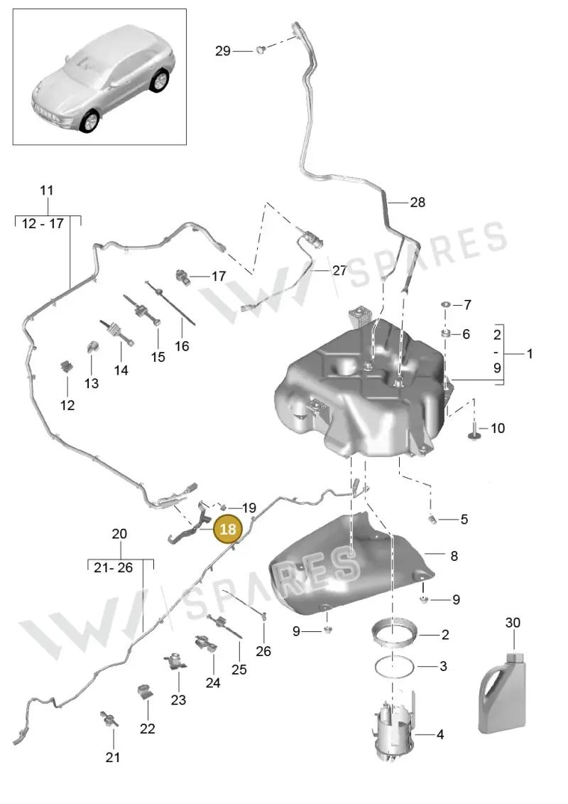 059131561G — Porsche Macan GTS (2013-2018) diagram p44201080, position 18