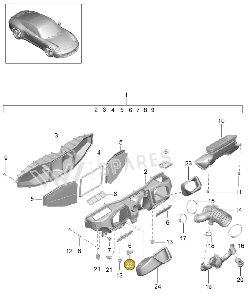 06E133794 — Porsche 991 Carrera 4 (2011-2016) diagram p38106000, position 22