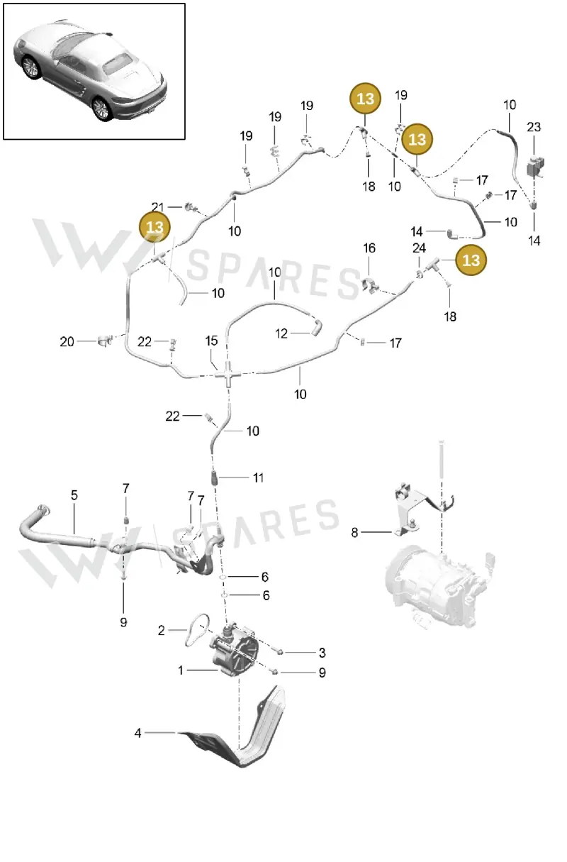 06E133794 — Porsche Boxster (2016-) diagram p48107015, position 13