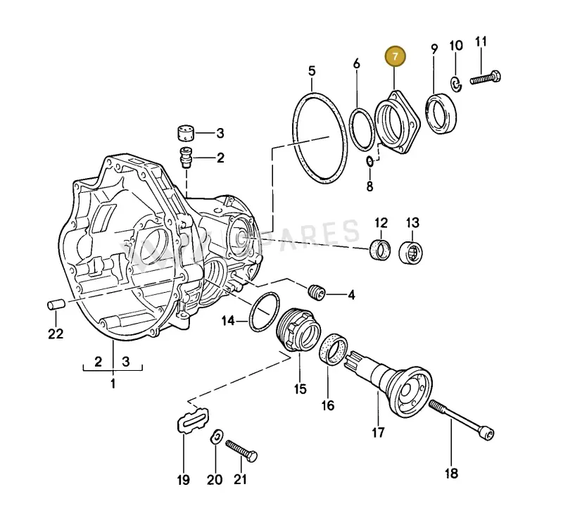 087409623A — Porsche 944 Coupe (1984-1988) diagram p08308000, position 7