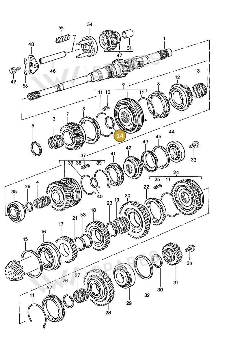 088311317 — Porsche 944 Coupe (1984-1988) diagram p08303000, position 14