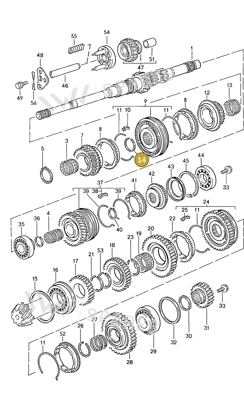088311317 — Porsche Coupe (1988-1991) diagram p14303000, position 14