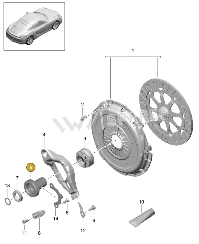 0A2141181 — Porsche Cayman (2013-2016) diagram p40301000, position 5