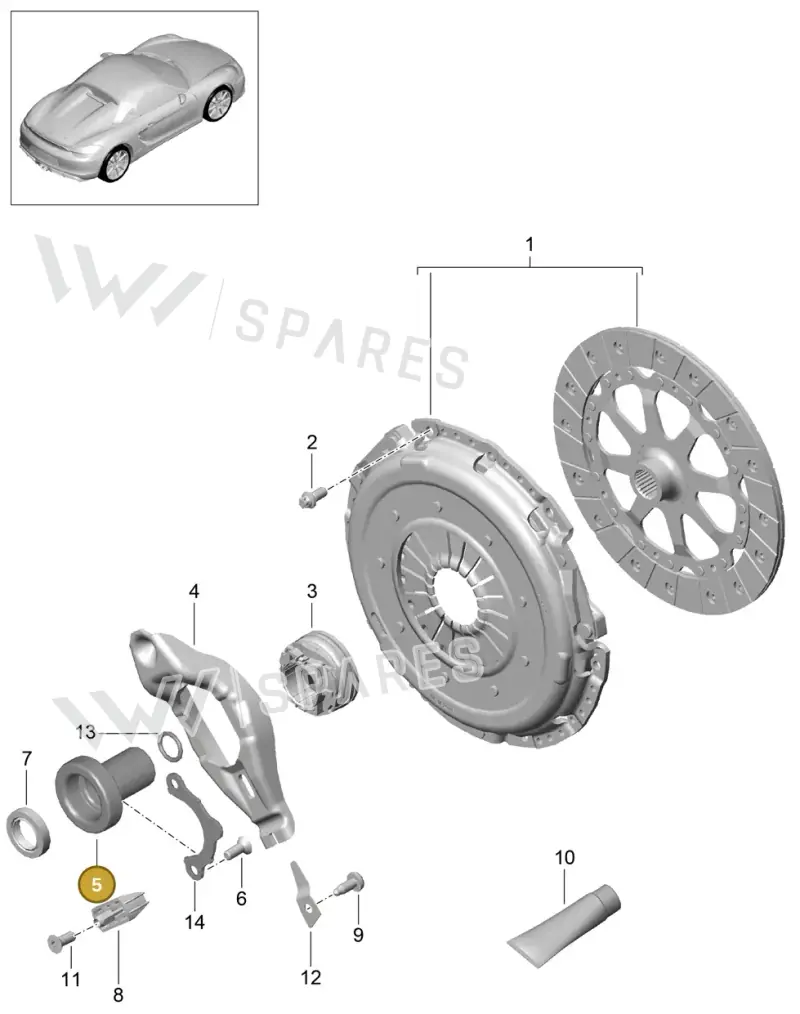 0A2141181 — Porsche Boxster Spyder (2015-2016) diagram p46301000, position 5