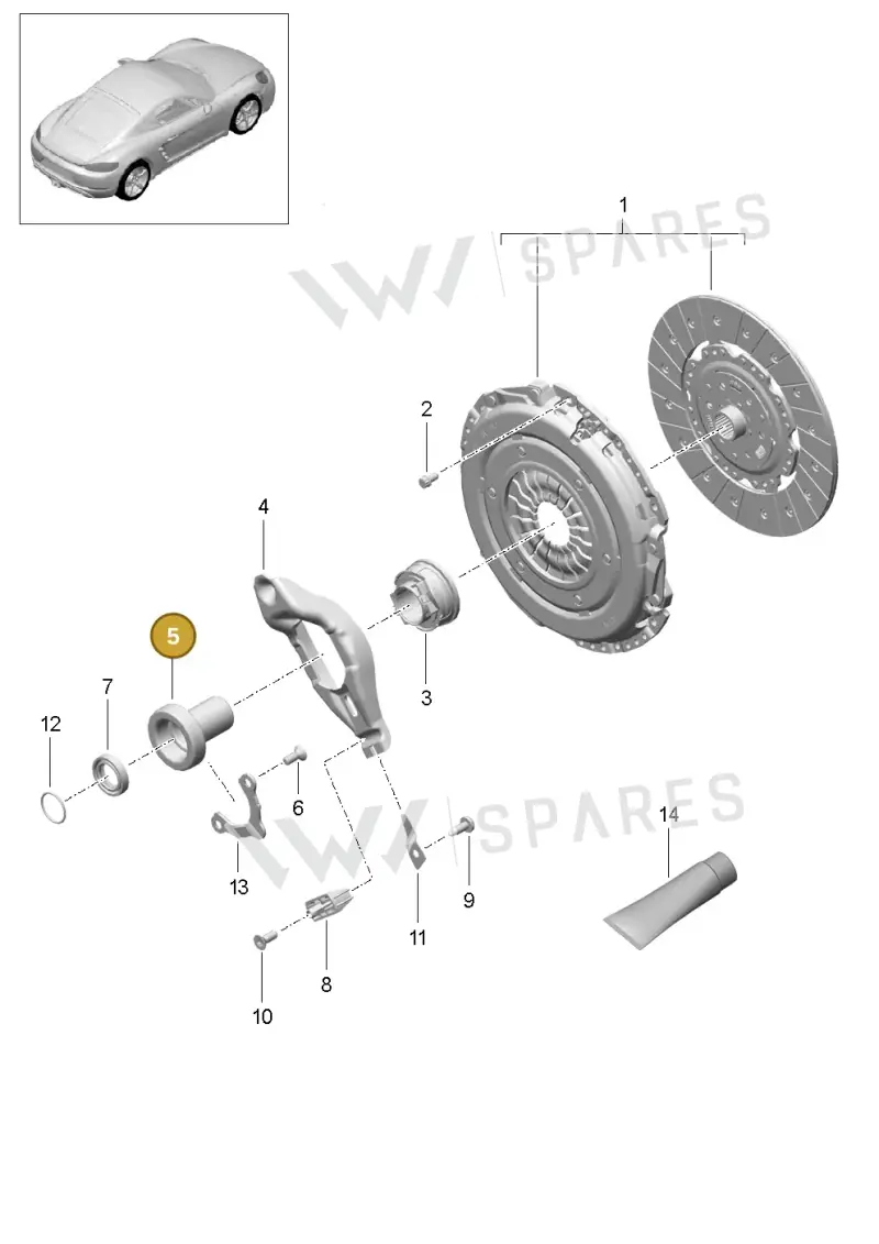 0A2141181 — Porsche Cayman (2016-) diagram p50301000, position 5