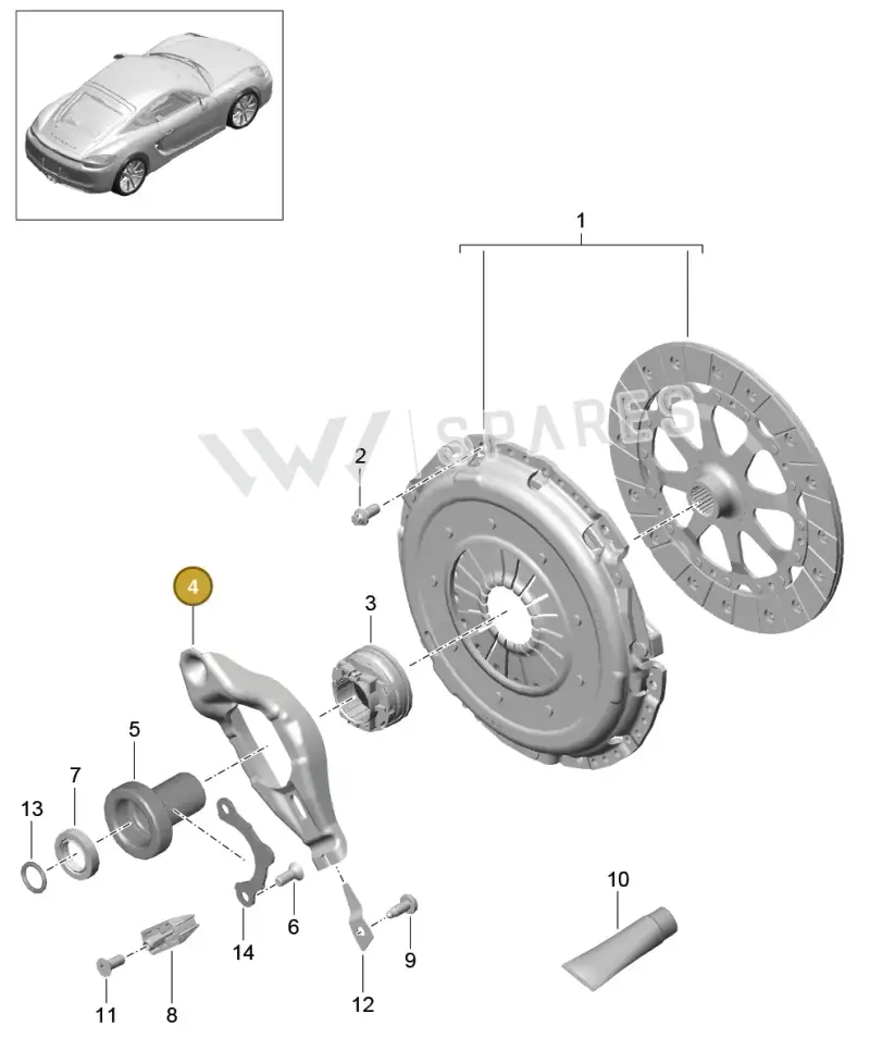 0A2141719A — Porsche Cayman (2013-2016) diagram p40301000, position 4