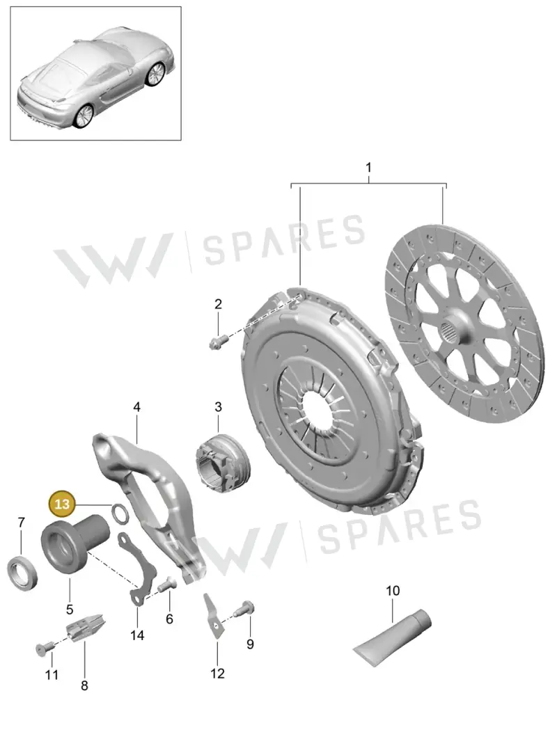 0A2311091A — Porsche Cayman GT4 (2015-2016) diagram p45301000, position 13