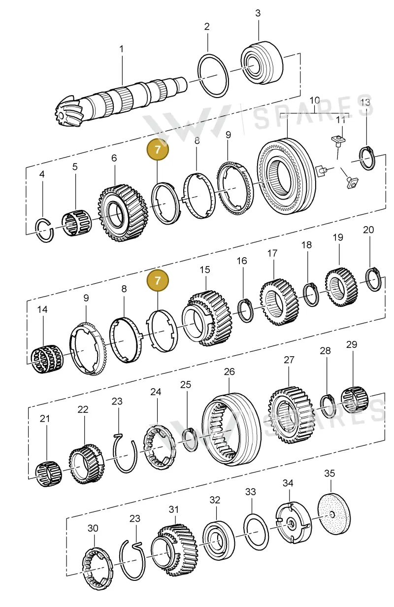 0B1311277 — Porsche Cayman S (2005-2008) diagram p28303005, position 7