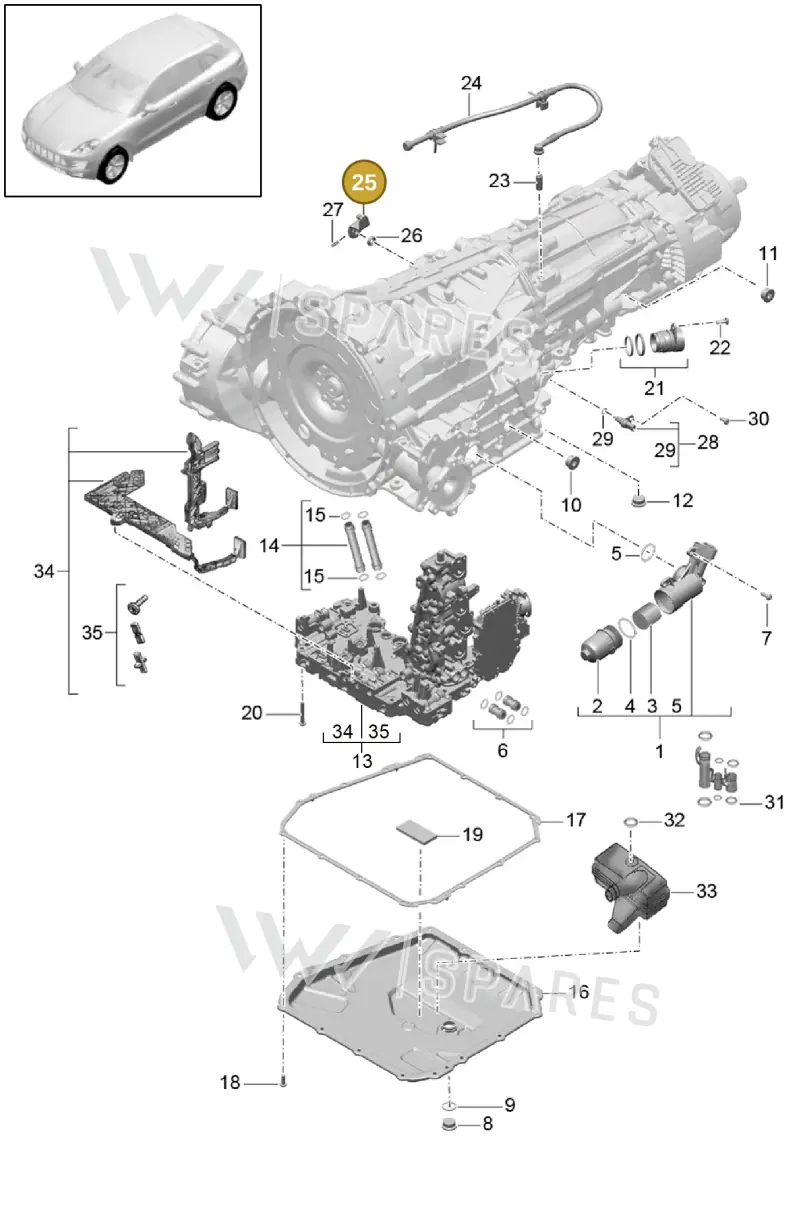 0B5321171A — Porsche Macan GTS (2013-2018) diagram p44320010, position 25