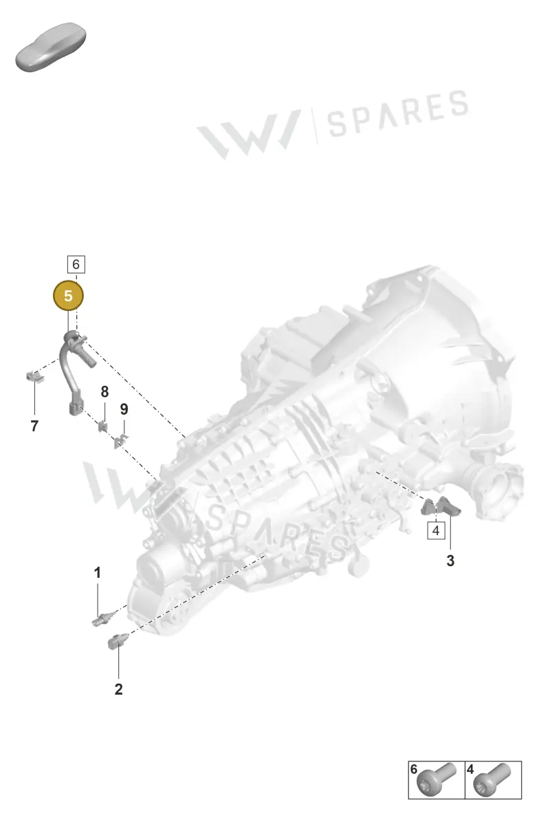 0C4906401B — Porsche 911 (2021-2022) diagram p53301120, position 5