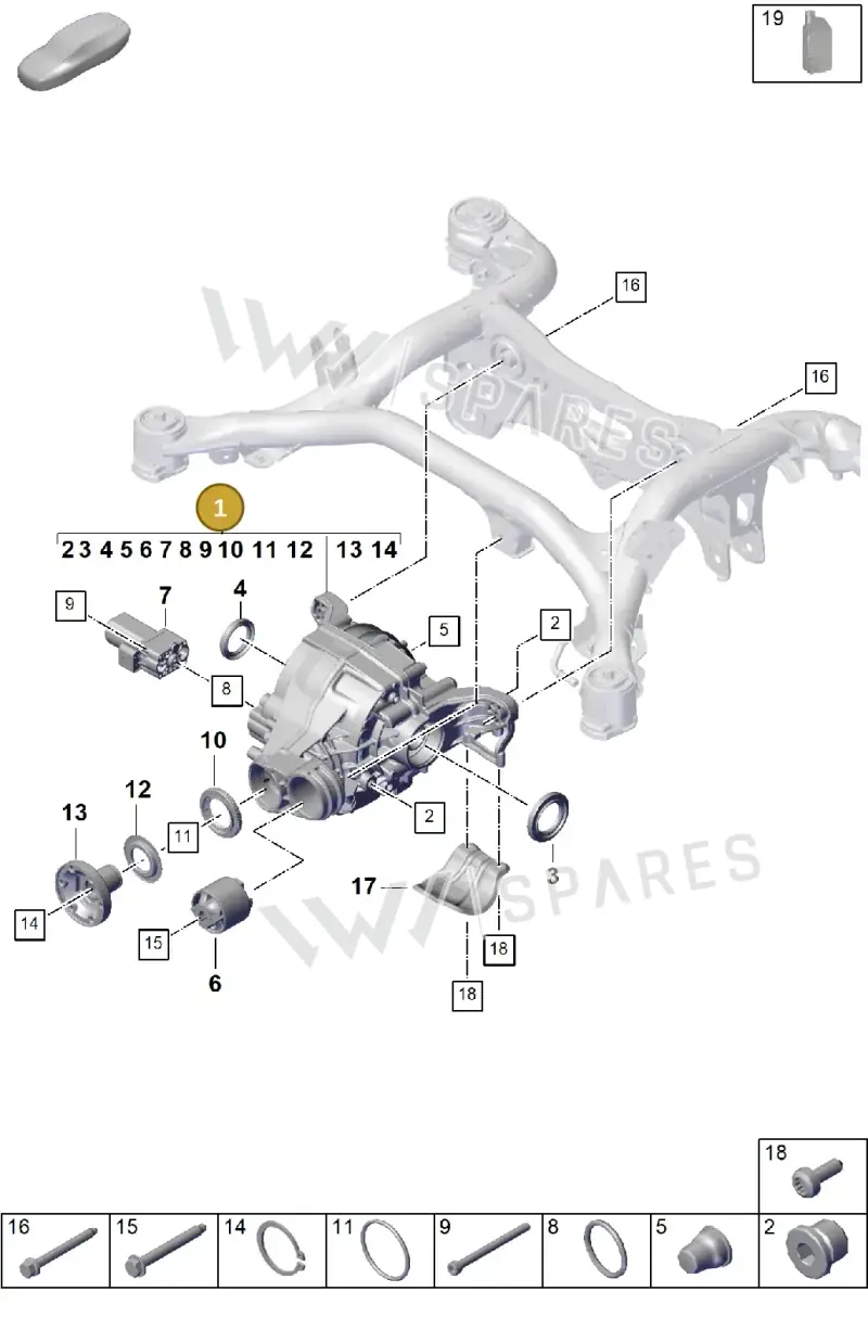 0DM500043C — Porsche Cayenne Coupe (2023-2023) diagram p60305010, position 1