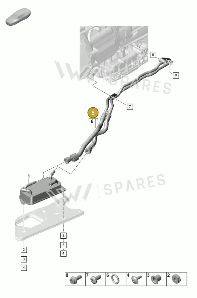 0DS317760A — Porsche Panamera (2020-2023) diagram p58360010, position 5