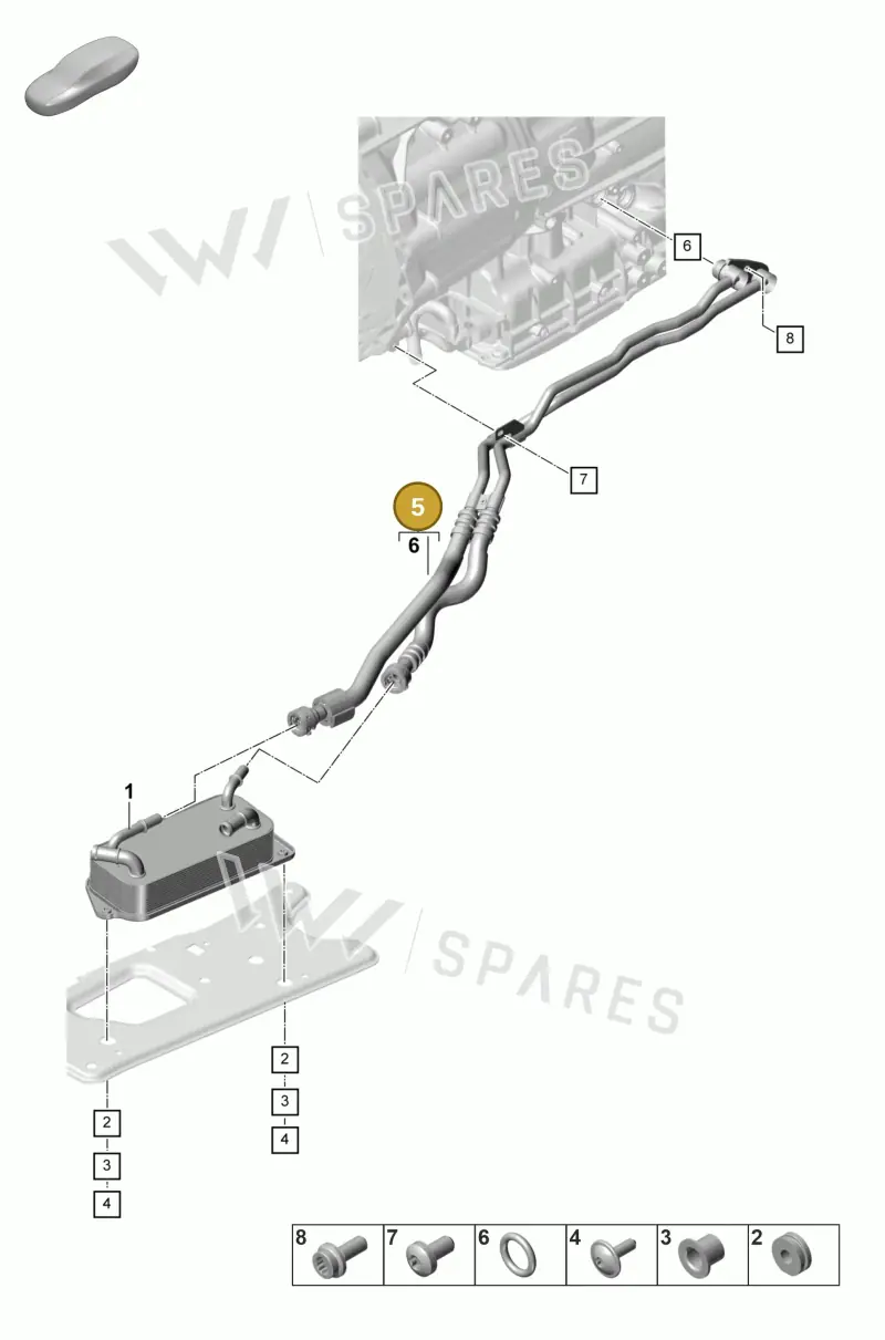 0DS317760C — Porsche Panamera (2020-2023) diagram p58360020, position 5