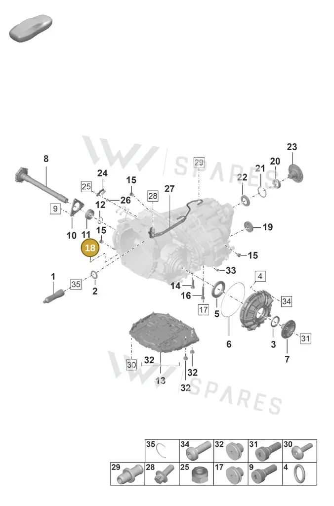 0DT301115 — Porsche 911 (2024-2025) diagram p53302100, position 18