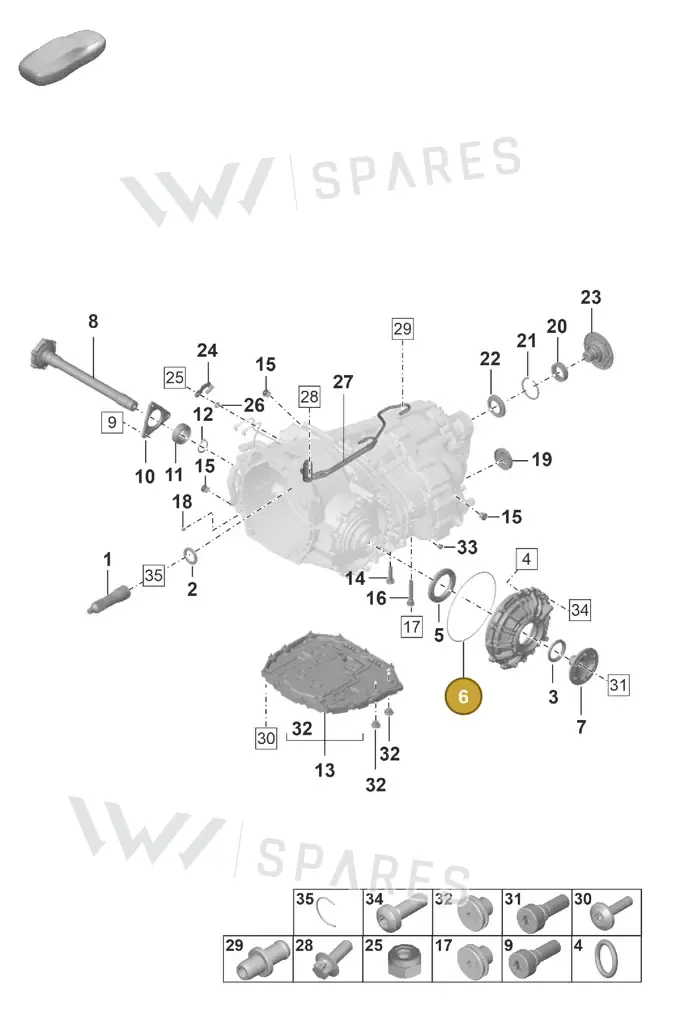0DT301179 — Porsche 911 (2024-2025) diagram p53302100, position 6