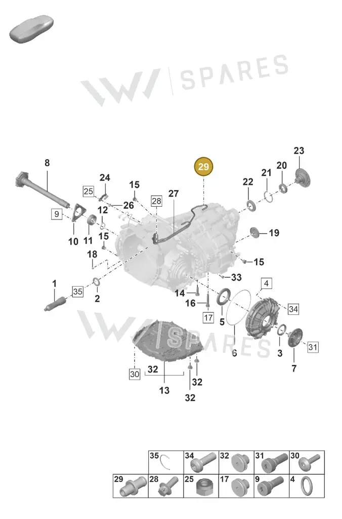 0DT301473 — Porsche 911 (2024-2025) diagram p53302100, position 29