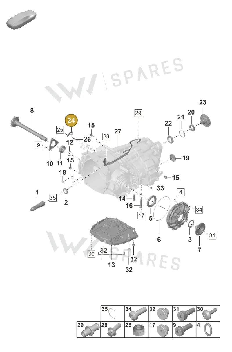 0DT301613 — Porsche 911 (2024-2025) diagram p53302100, position 24