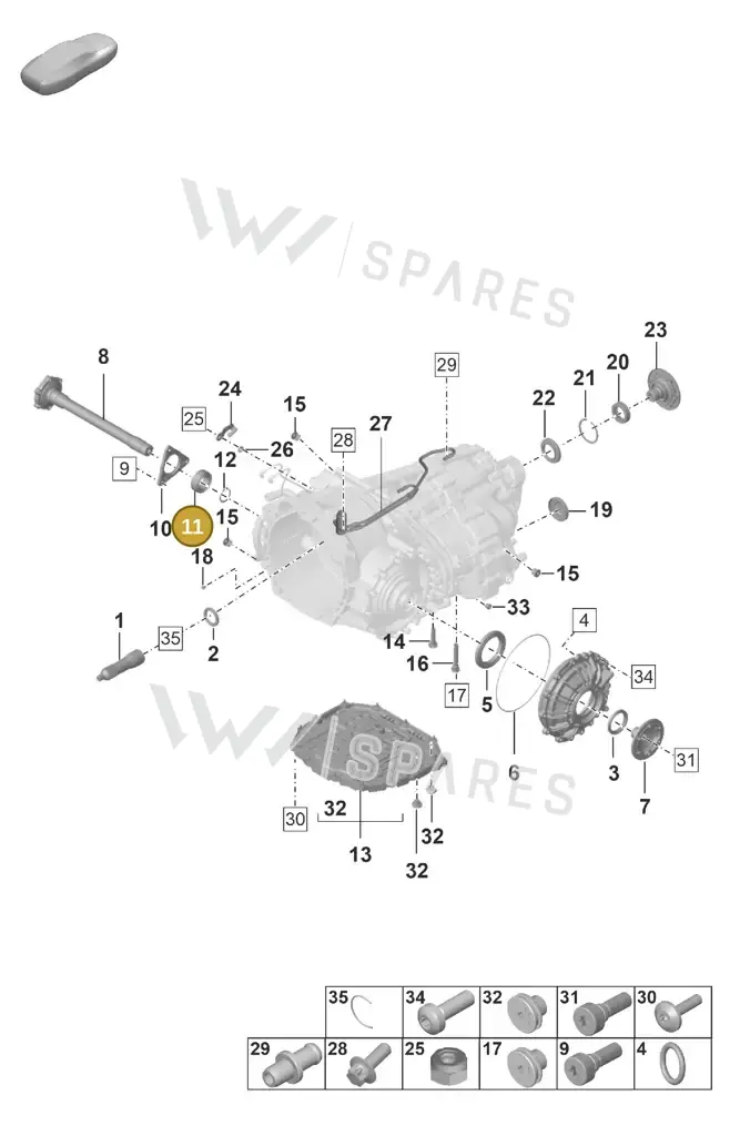 0DT307125 — Porsche 911 (2024-2025) diagram p53302100, position 11
