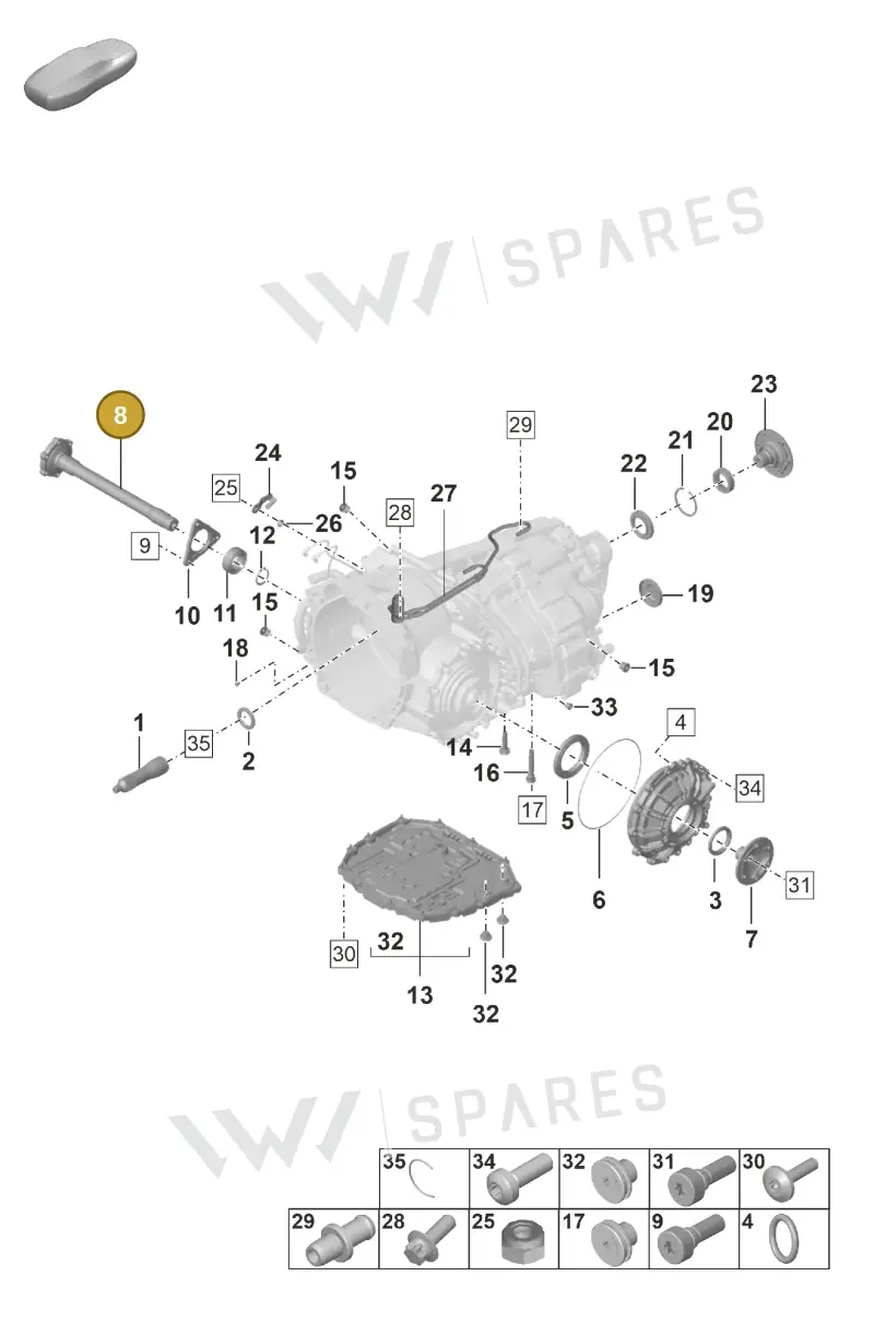 0DT311112 — Porsche 911 (2024-2025) diagram p53302100, position 8