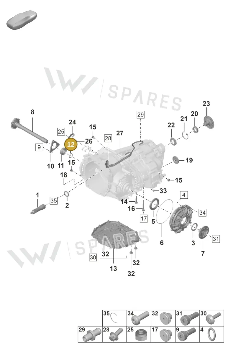 0DT311152 — Porsche 911 (2024-2025) diagram p53302100, position 12
