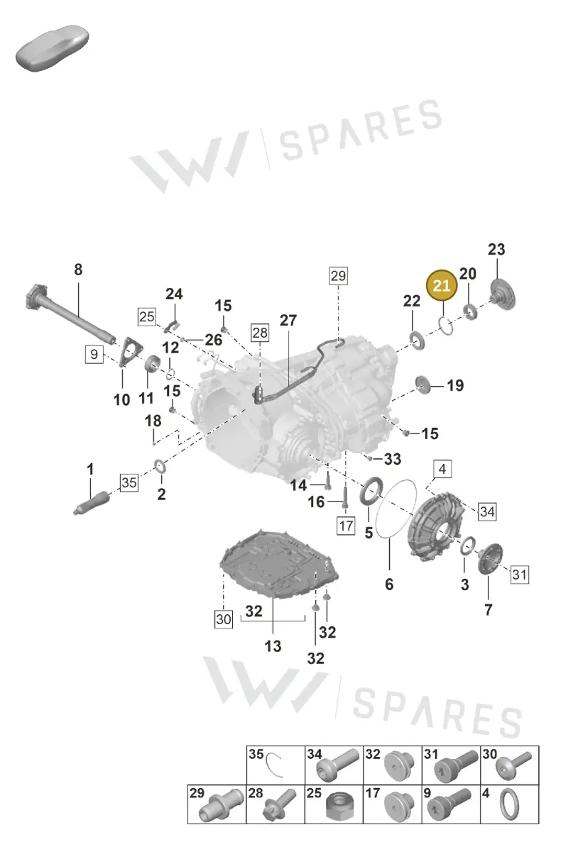 0DT311183 — Porsche 911 (2020-2022) diagram p53302100, position 21