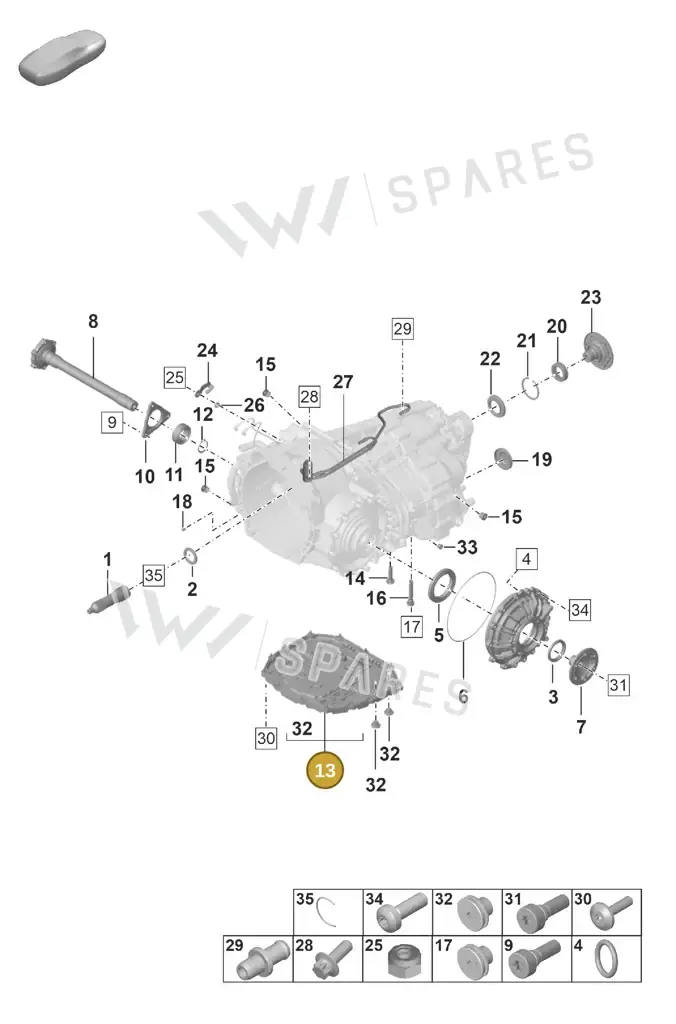 0DT317165 — Porsche 911 (2024-2025) diagram p53302100, position 13