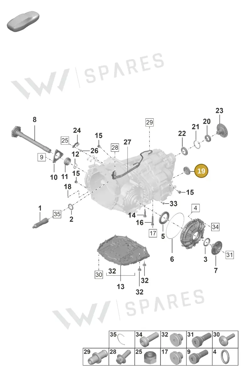 0DT321073 — Porsche 911 (2024-2025) diagram p53302100, position 19