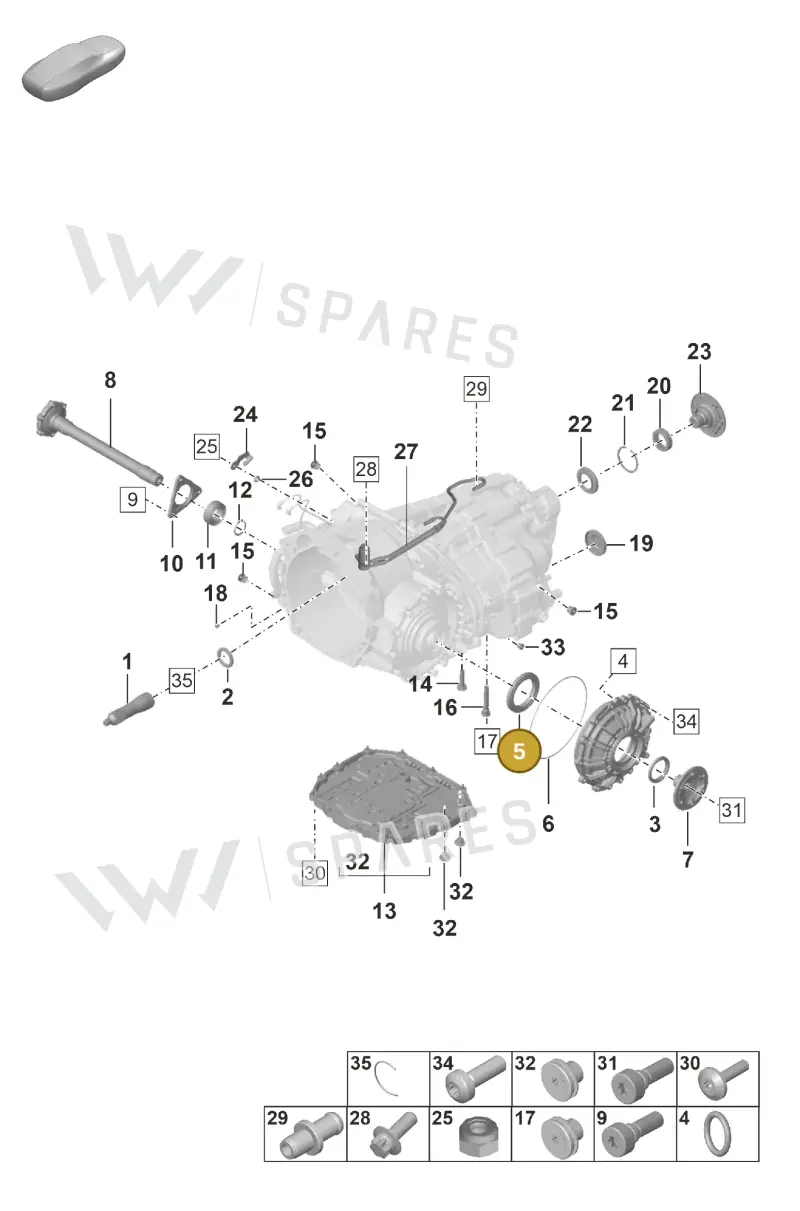 0DT321176 — Porsche 911 (2024-2025) diagram p53302100, position 5