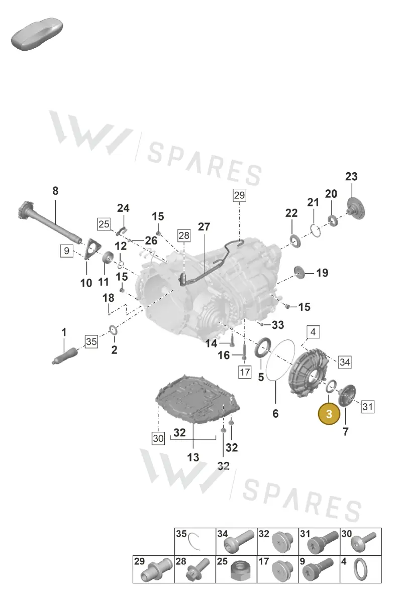 0DT321243 — Porsche 911 (2024-2025) diagram p53302100, position 3