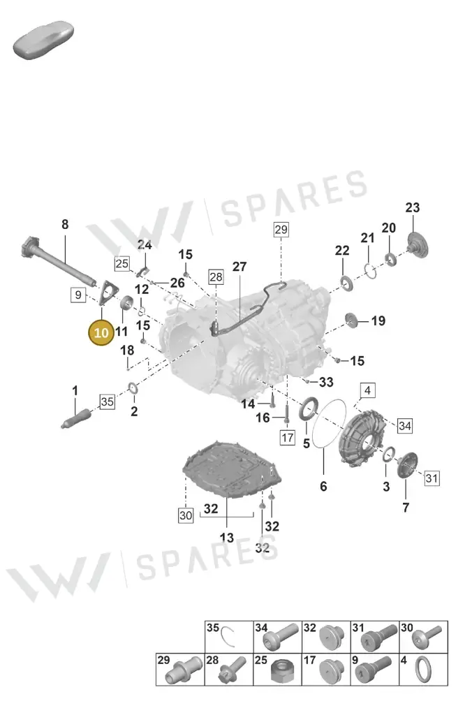 0DT321415 — Porsche 911 (2024-2025) diagram p53302100, position 10
