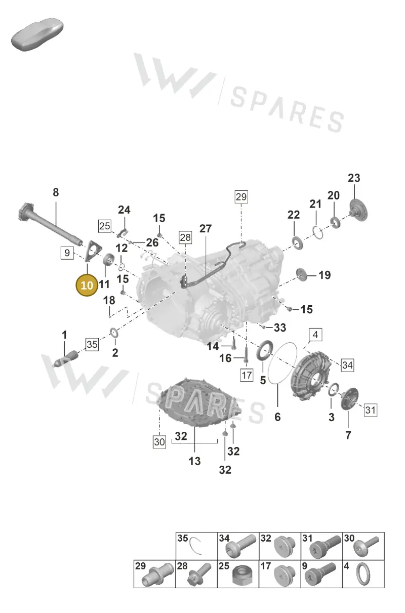 0DT321415 — Porsche 911 (2024-2025) diagram p53302100, position 10
