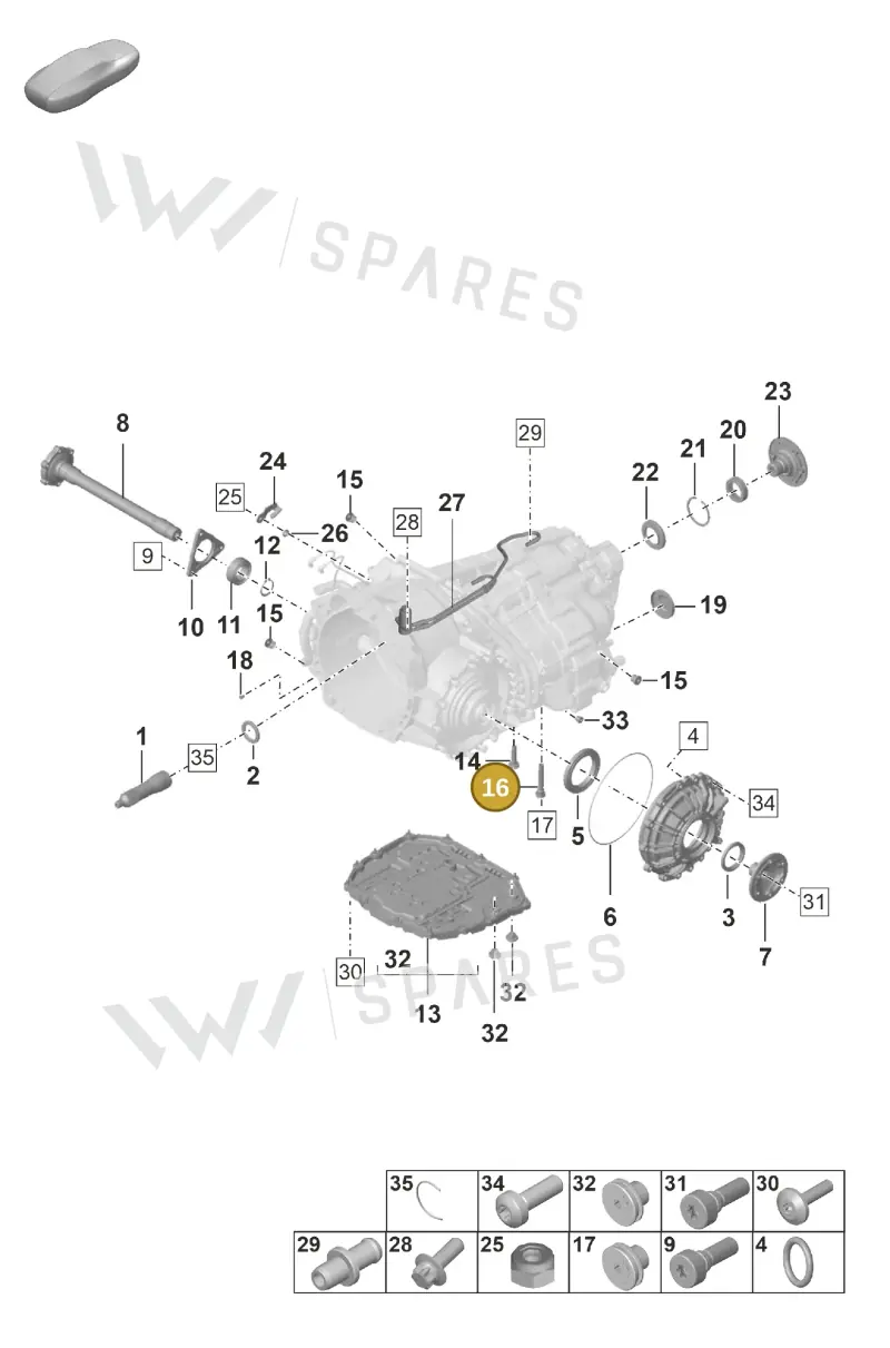 0DT321475 — Porsche 911 (2024-2025) diagram p53302100, position 16
