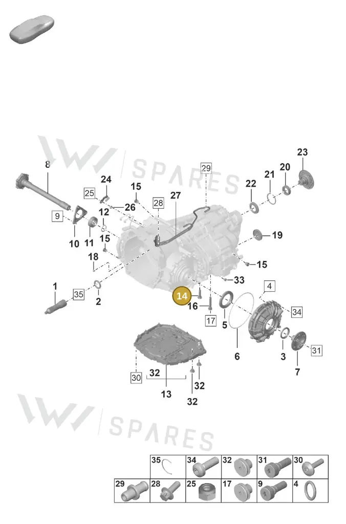 0DT321477 — Porsche 911 (2024-2025) diagram p53302100, position 14