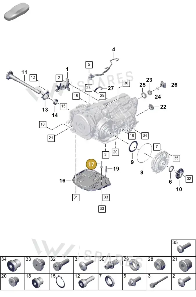 0DU321477 — Porsche 911 (2024-2025) diagram p63302150, position 17
