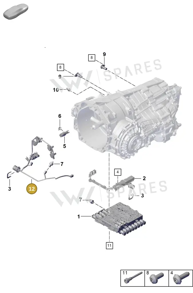 0DU907889 — Porsche 911 (2024-2025) diagram p63302170, position 12