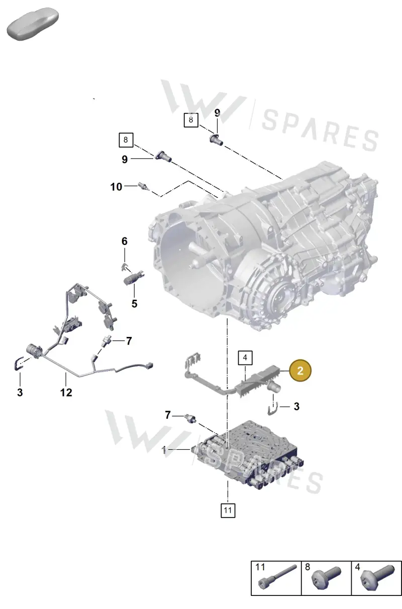 0DU907998 — Porsche 911 (2024-2025) diagram p63302170, position 2