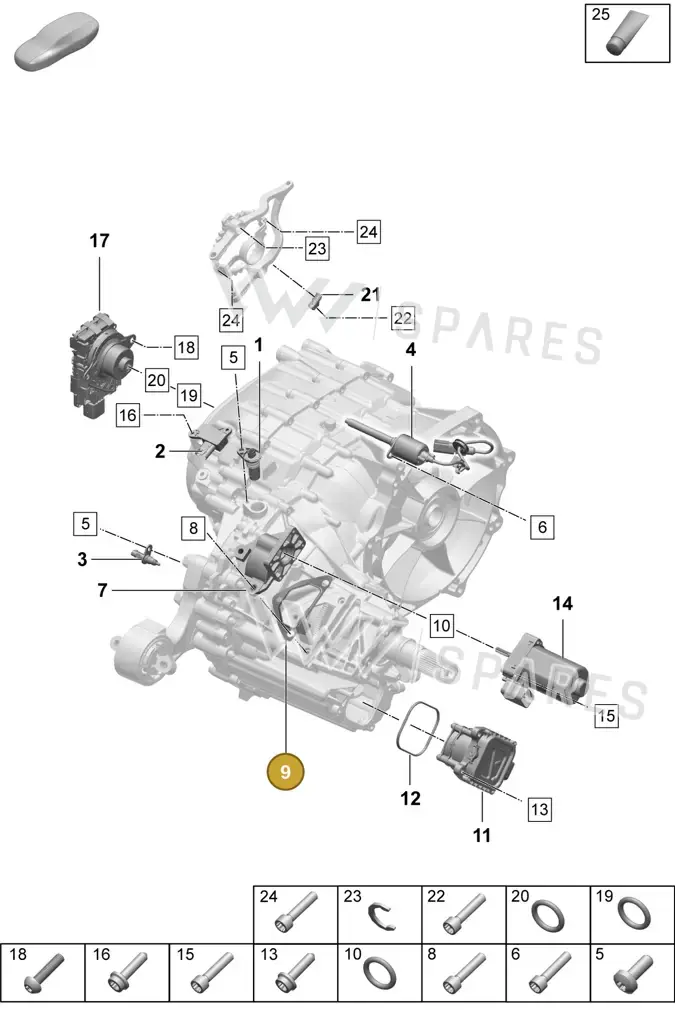 0ME301461 — Porsche Taycan Sport Turismo (2023-2025) diagram p64355200, position 9