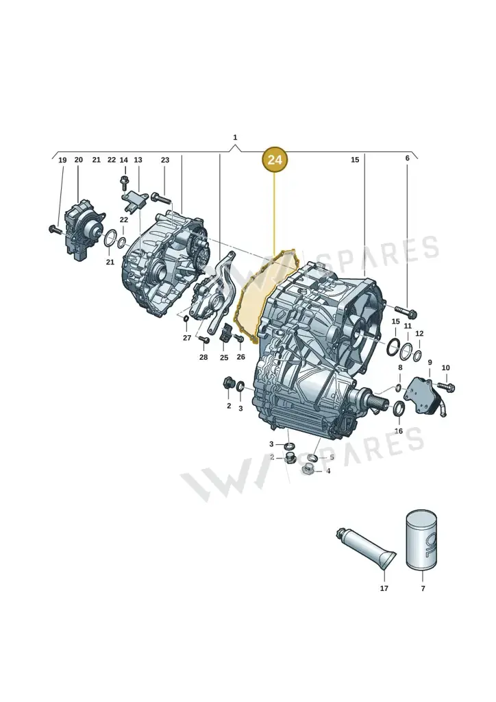 0ME301475 — Audi RS e-tron GT (2020-2025) diagram 4j1300500, position 24