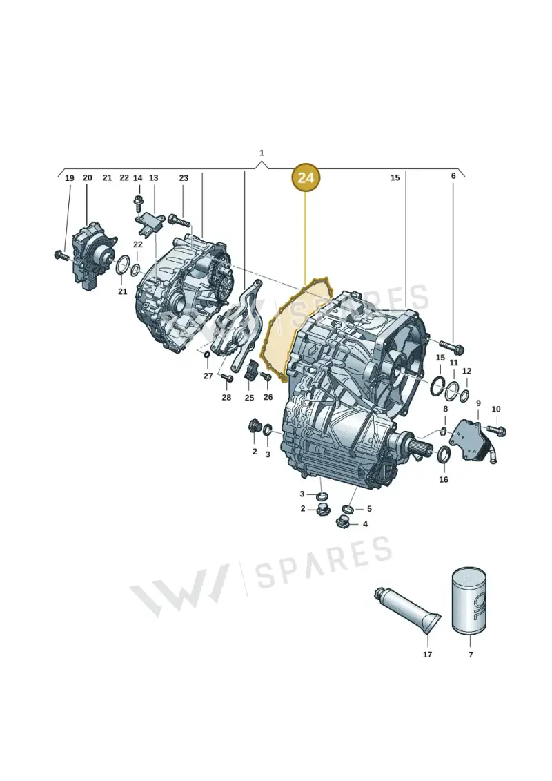 0ME301475 — Audi RS e-tron GT (2020-2025) diagram 4j1300500, position 24