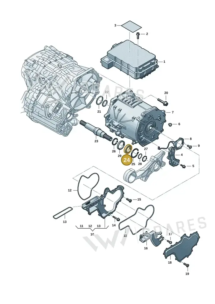 0ME307125A — Audi RS e-tron GT (2020-2025) diagram 4j1901910, position 24