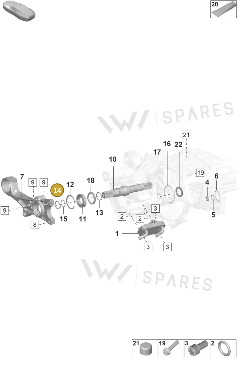 0ME311520 — Porsche Taycan Sport Turismo (2019-2024) diagram p56355100, position 14