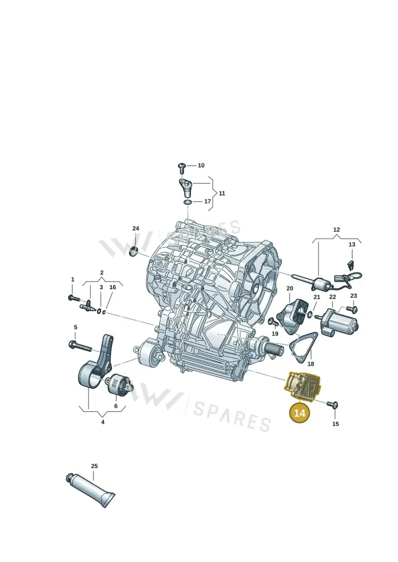 0ME315249D — Audi RS e-tron GT (2020-2025) diagram 4j1300550, position 11+14