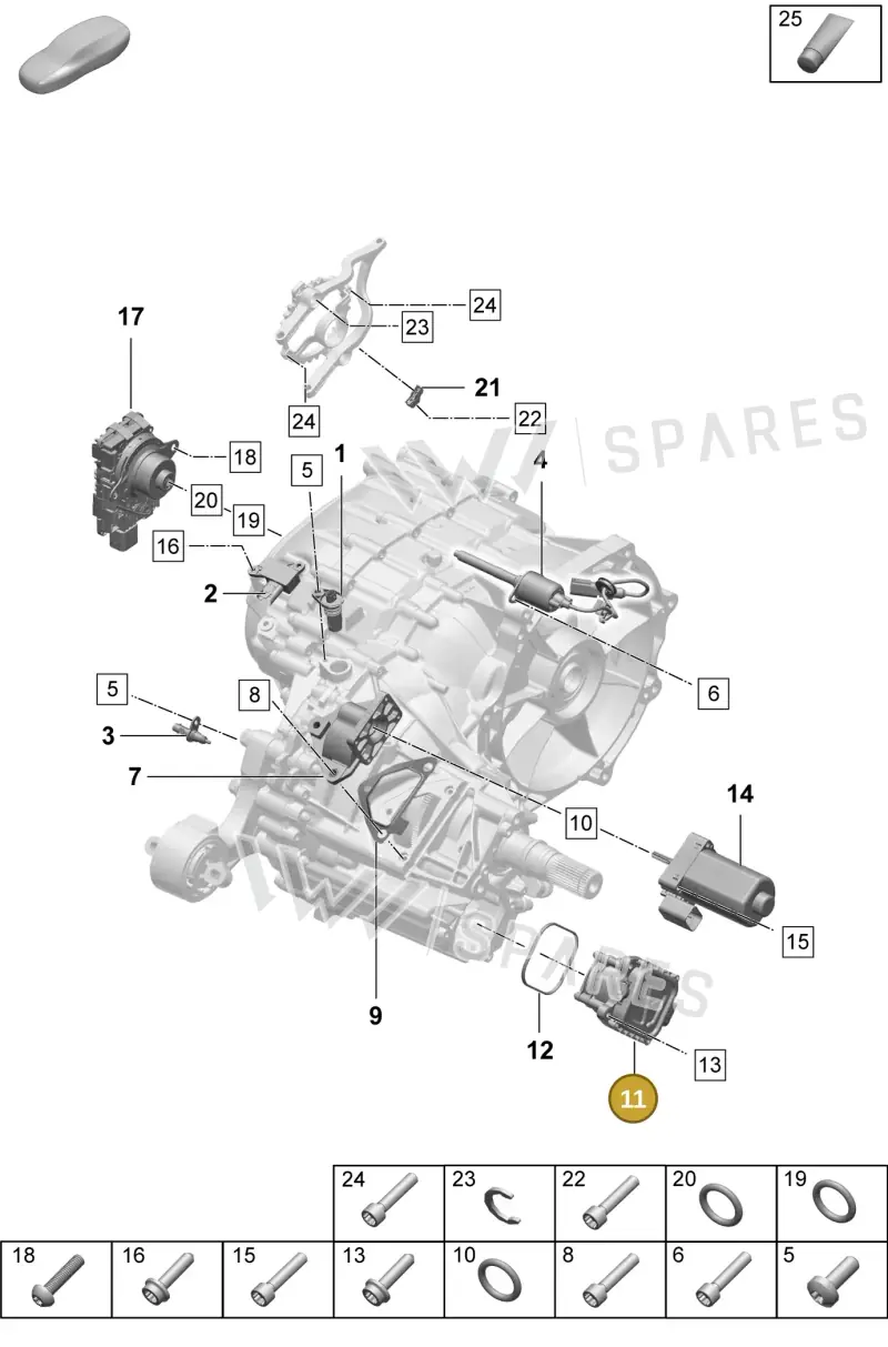 0ME315249D — Porsche Taycan Sport Turismo (2023-2025) diagram p64355200, position 11