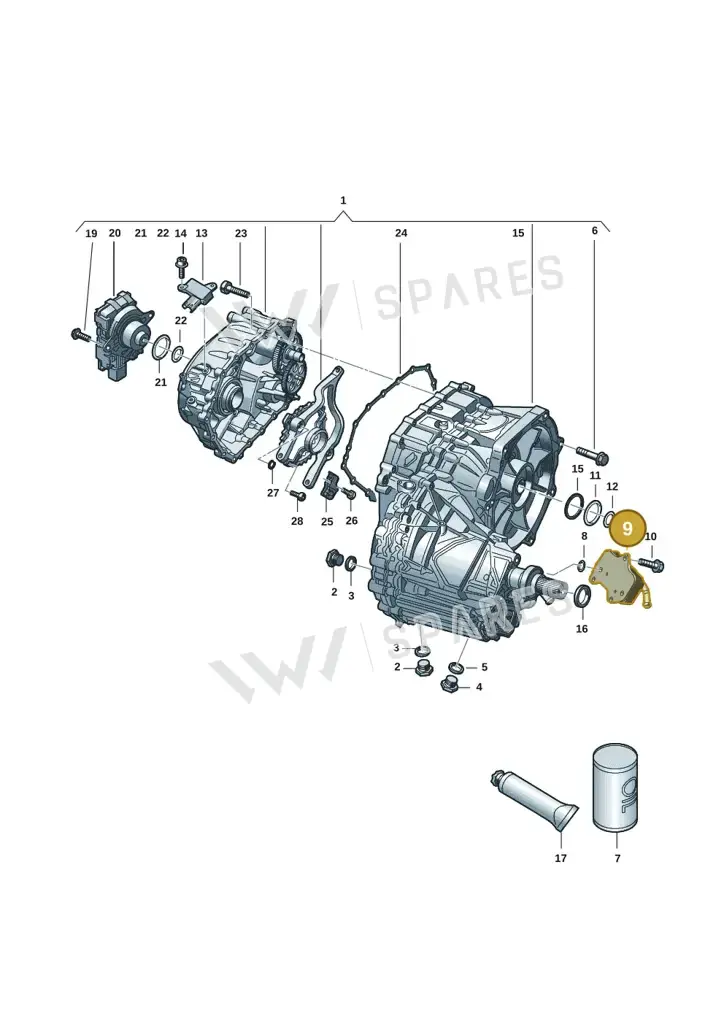 0ME317020A — Audi RS e-tron GT (2020-2025) diagram 4j1300500, position 9
