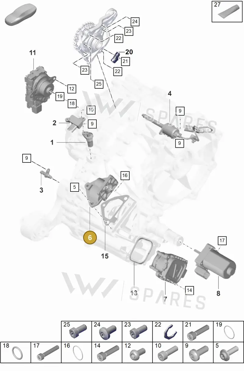 0ME321341 — Porsche Taycan Sport Turismo (2019-2024) diagram p56355200, position 6