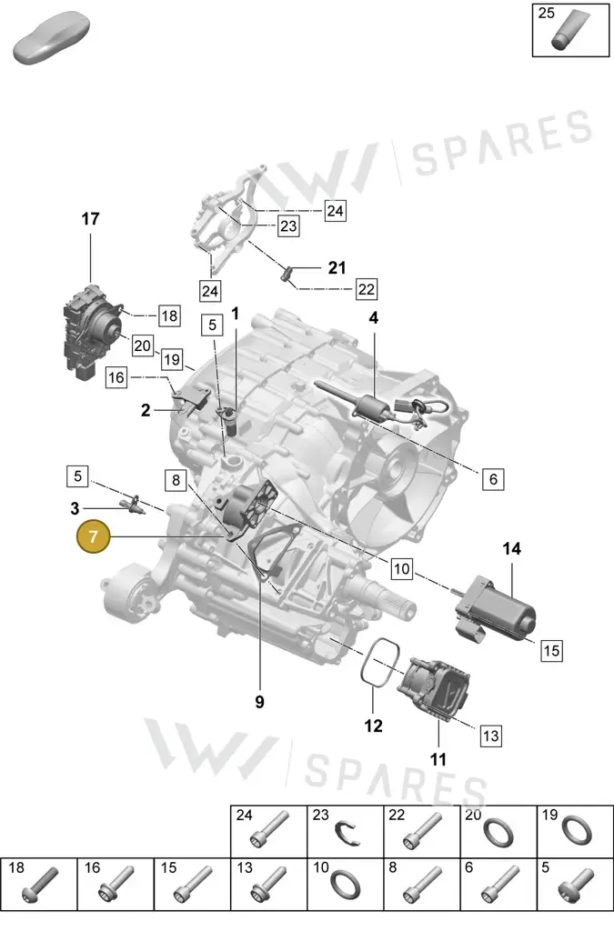 0ME321341 — Porsche Taycan Sport Turismo (2023-2025) diagram p64355200, position 7