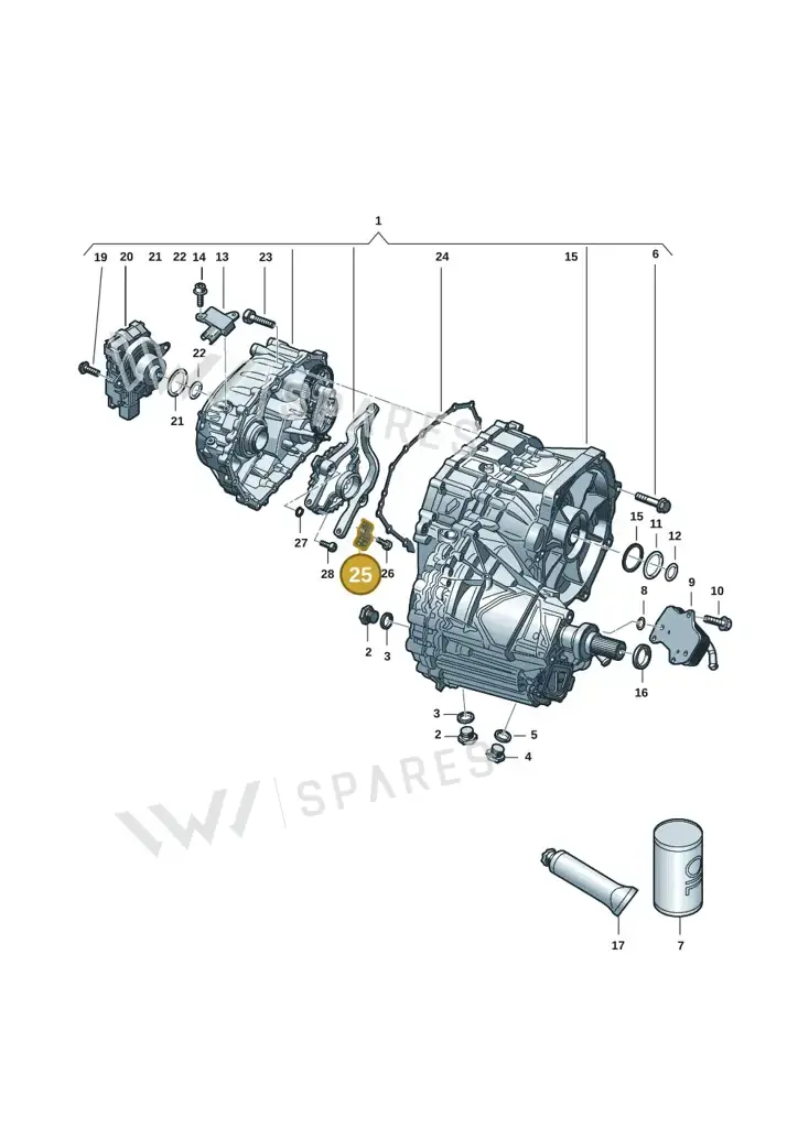 0ME323177B — Audi RS e-tron GT (2020-2025) diagram 4j1300500, position 25