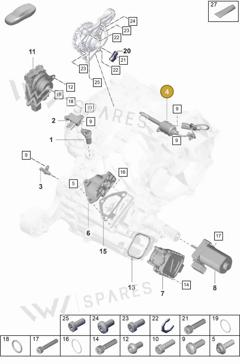 0ME325337A — Porsche Taycan Sport Turismo (2019-2024) diagram p56355200, position 4